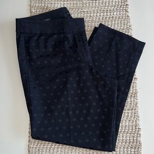 EUC! Talbots Black Signature Ankle Pants, Polka dot material, Size 12p